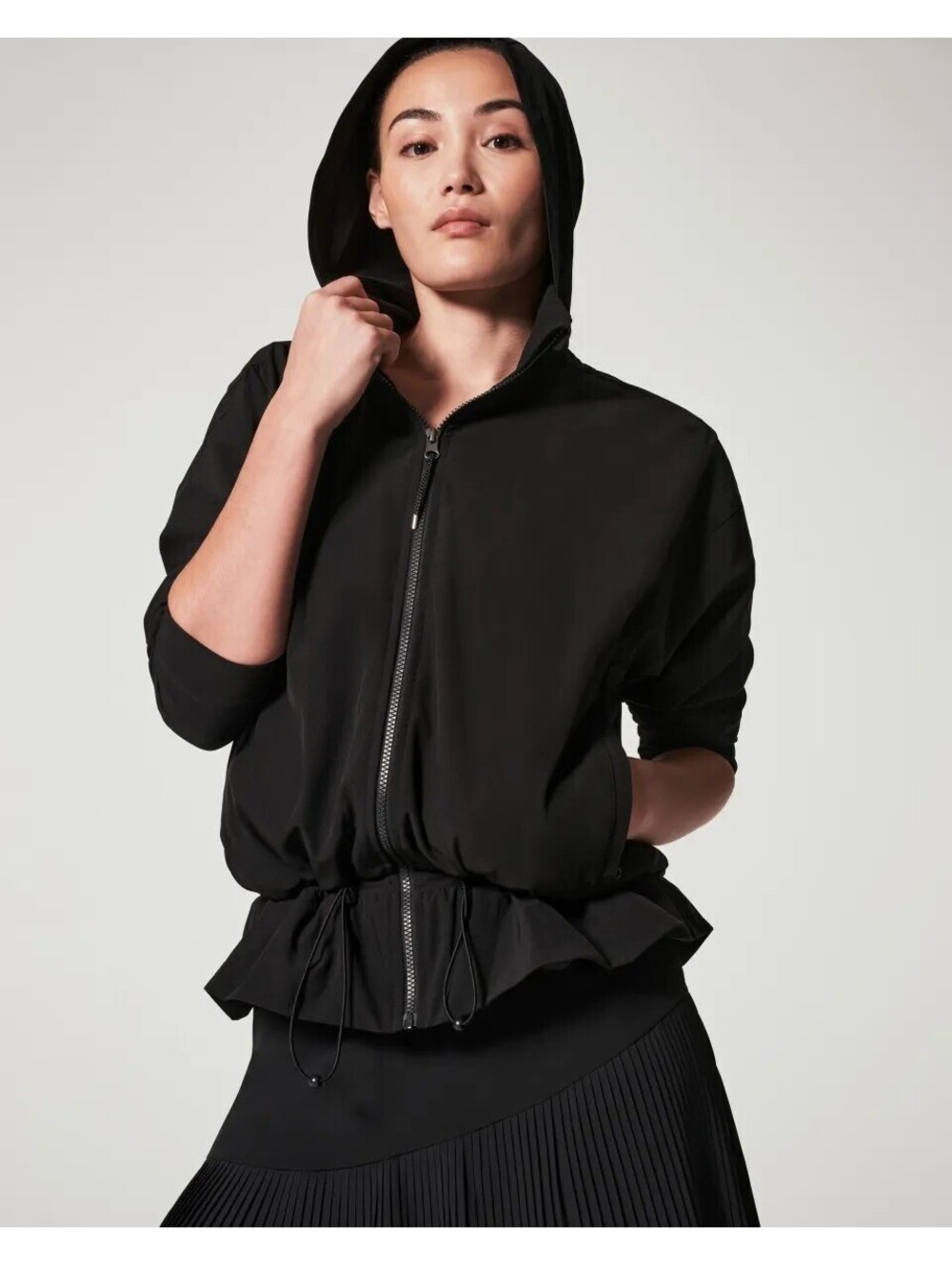 SPANX It’s A Cinch Water Resistant Jacket in Very Black Large NWT